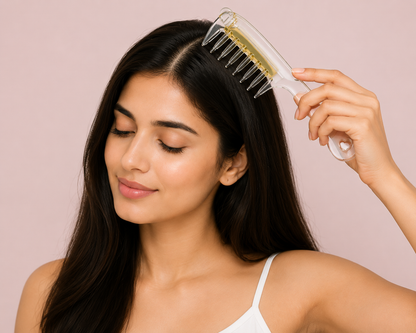 Korkaix RootGlide Scalp Serum/Oil Applicator Comb With Rollers