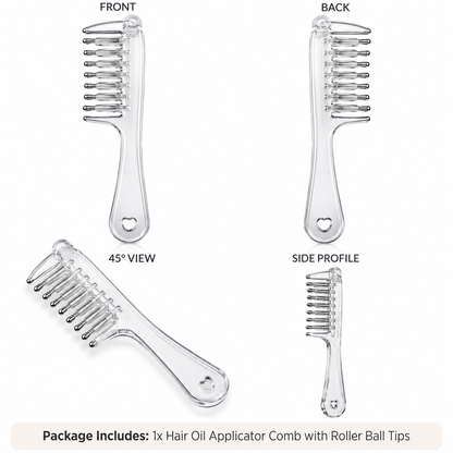 Korkaix RootGlide Scalp Serum/Oil Applicator Comb With Rollers